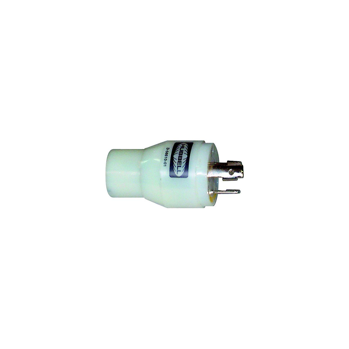 Hubbell HBL31CM29 White 15A/20A 125V Straight Blade Female to 30A 125V Twist Lock Male Adapter