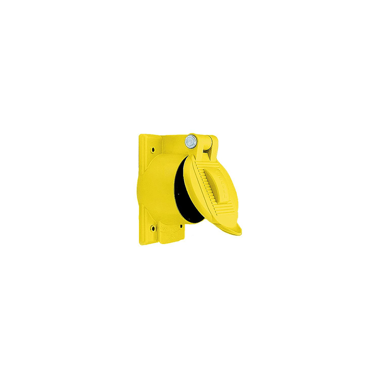 Hubbell HBL77CM74WO Yellow Valox Carbonate Lift Cover Plate for Weatherproofing 50A Receptacles
