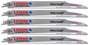 Lenox 1832147 Series Reciprocating Saw Blade, Applicable Materials: Metal, 1 in W, 12 in L, 6 TPI, Carbide Cutting Edge