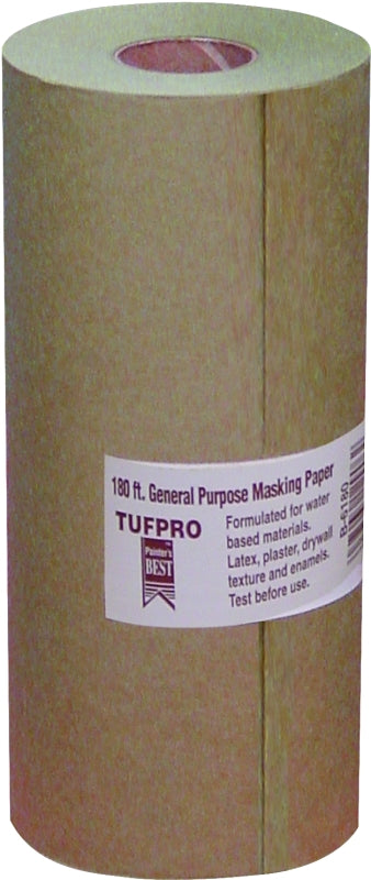 Trimaco 12906 Masking Paper, 180 ft L, 6 in W, Brown