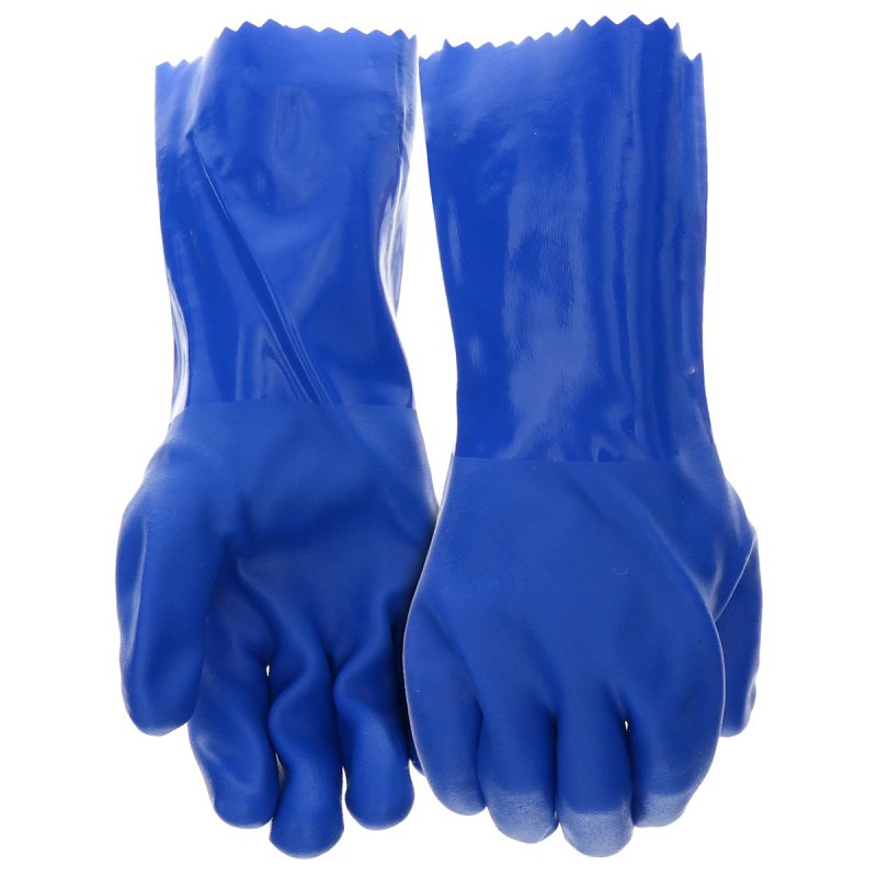 Boss Chemguard B11061-L Reusable Work Gloves, Men's, L, 8 to 8-3/8 in L, Extended Safety, Gauntlet Cuff, PVC Coating