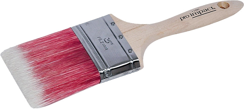 Linzer Pro-Impact WC 1160-3 Paint Brush, 3 in W, 3 in L Bristle, Polyester Bristle, Beaver Tail Handle