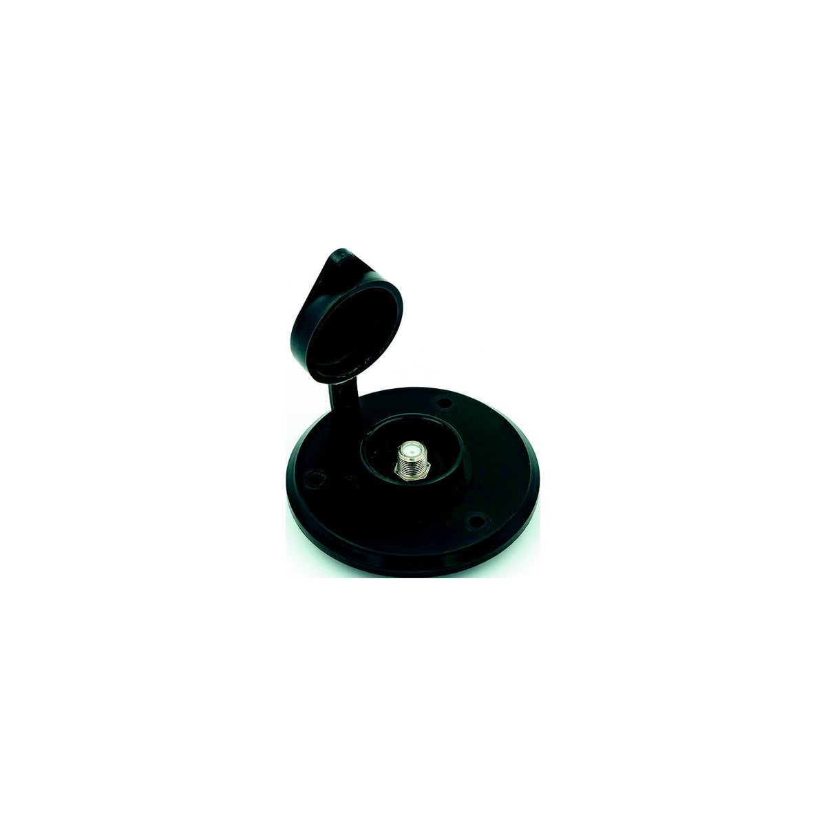 Thetford 94321 Coax Cable TV Plate, 3.125 dia., Black