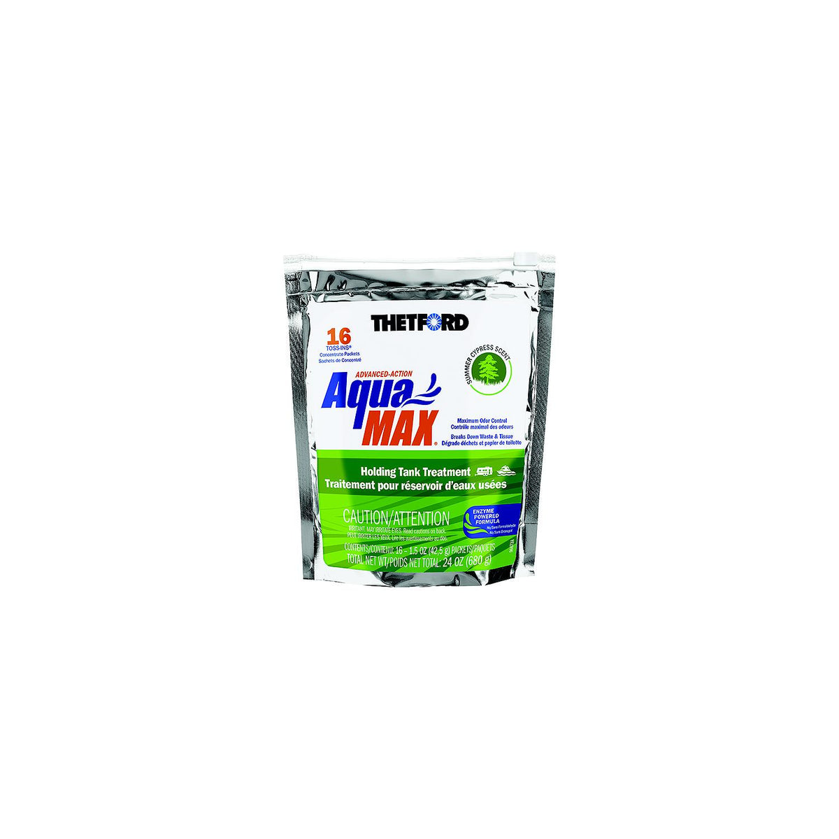 Thetford 96670 AquaMax Holding Tank Treatment, 16-Pack Toss-Ins, Summer Cypress Sent