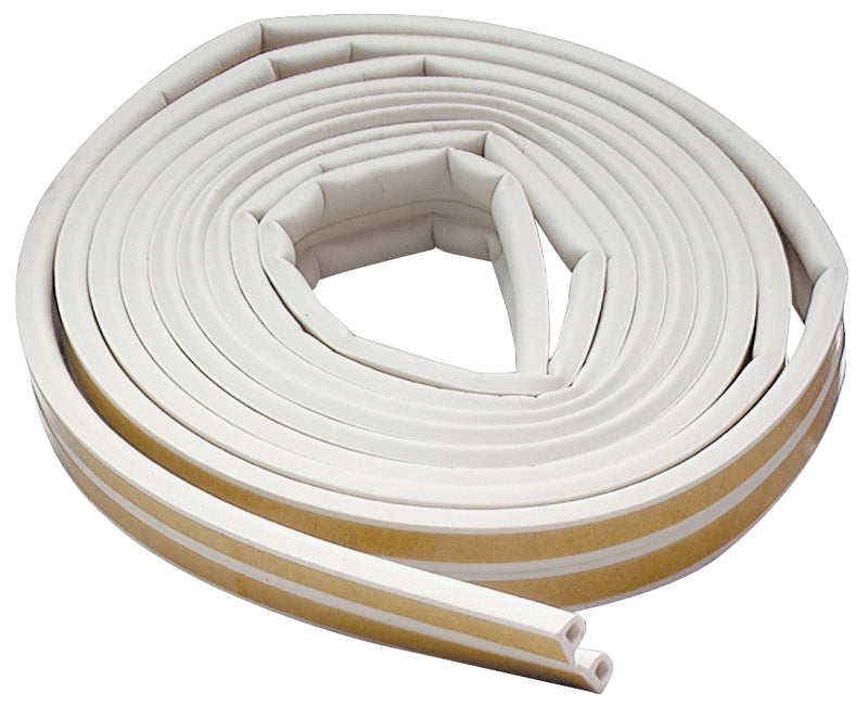 M-D 02576 Weatherstrip Tape, 3/8 in W, 17 ft L, EPDM, White