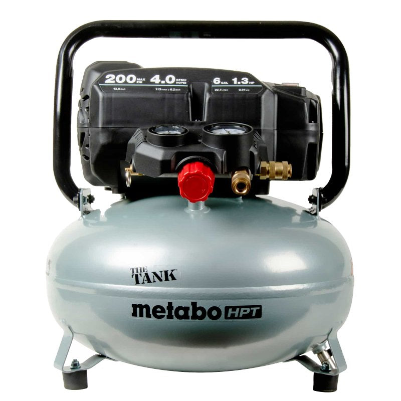 Metabo HPT The Tank EC914SM High-Capacity Air Compressor, Electric, 6 gal Tank, 1.3 hp, 120 V, 200 psi Pressure