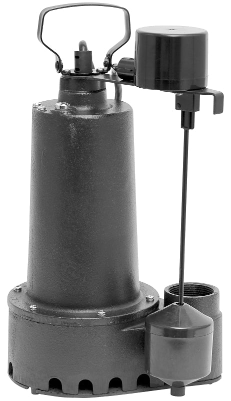 Superior Pump 92511 Pump, 7.6 A, 120 V, 0.5 hp, 1-1/2 in Outlet, 25 ft Max Lift Head, 70 gpm, Iron Housing Material