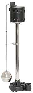 Superior Pump 92551 Sump Pump, 1-Phase, 3.06 A, 120 V, 0.5 hp, 1-1/2 in Outlet, 60 gpm, Iron/Stainless Steel