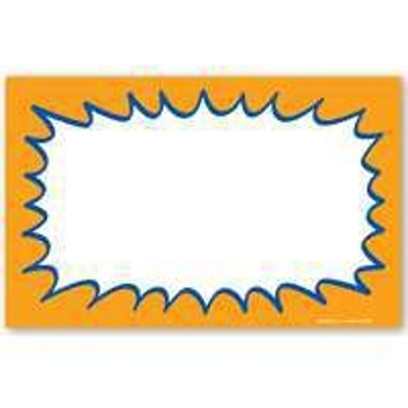 Centurion CZG938 Laser Starburst Sign, Burst Laser Sign, Orange Background, 5-1/2 in W x 3-1/2 in H Dimensions