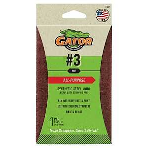 Gator 7322 Stripping Pad, 6 in L, 3-7/8 in W, Stearate Abrasive