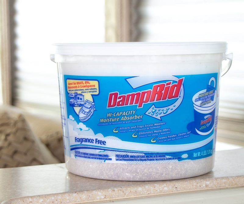 DampRid FG50FFESB Moisture Absorber, 2 lb, Bucket, Pellet, Odorless, Pack of 2