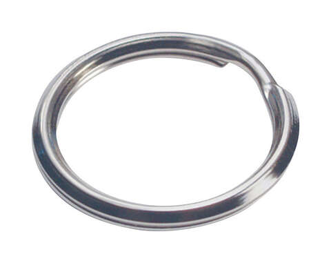 HILLMAN 3/4 in. D Tempered Steel Silver Split Rings/Cable Rings Key Ring, Pack of 5