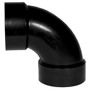 IPEX 027123 Pipe Elbow, 3 in, Hub, 90 deg Angle, ABS