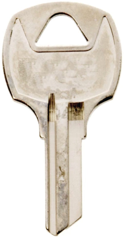 Hy-Ko 11010RO3 Key Blank, Brass, Nickel, For: National Cabinet Locks, RO3 Key Number, Pack of 10