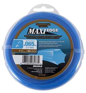 Arnold Maxi Edge Series WLM-65 Trimmer Line, 0.065 in Dia, 40 ft L, Polymer, Blue