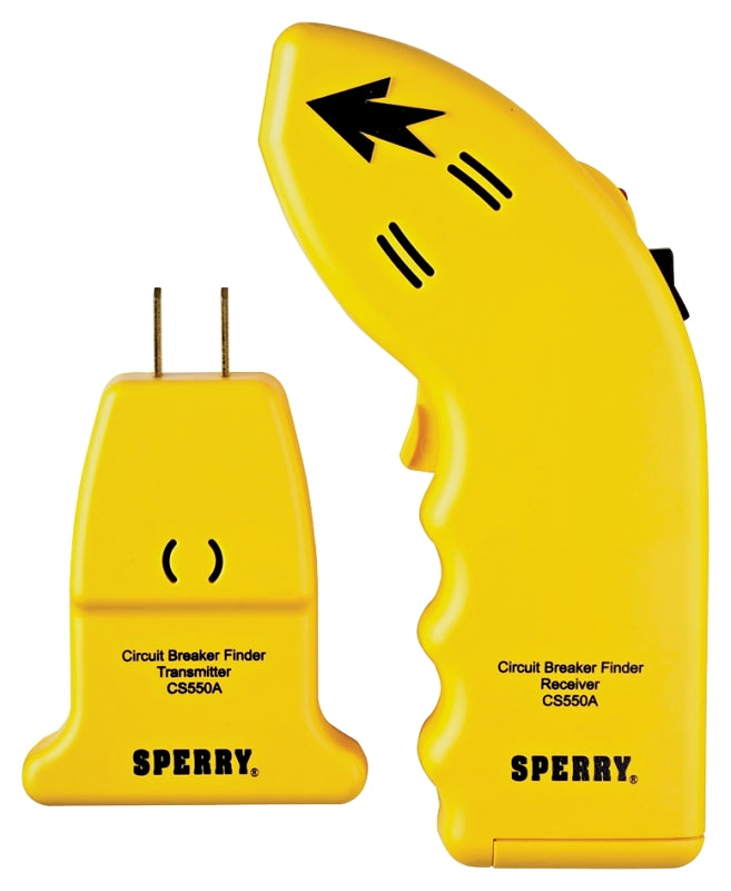Sperry Instruments CS550A Circuit Breaker Finder, 80 to 140 V, LED Display, Yellow