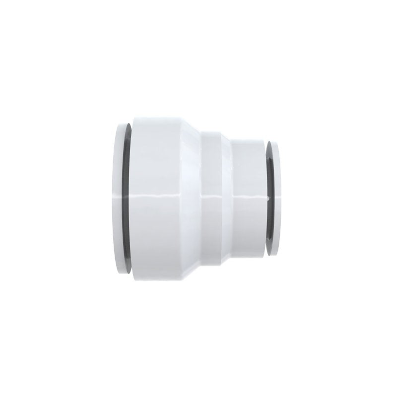 Insta-Plumb 96IPK Trap Pipe Adapter, 1-1/4 in, Push-To-Connect, Plastic, White