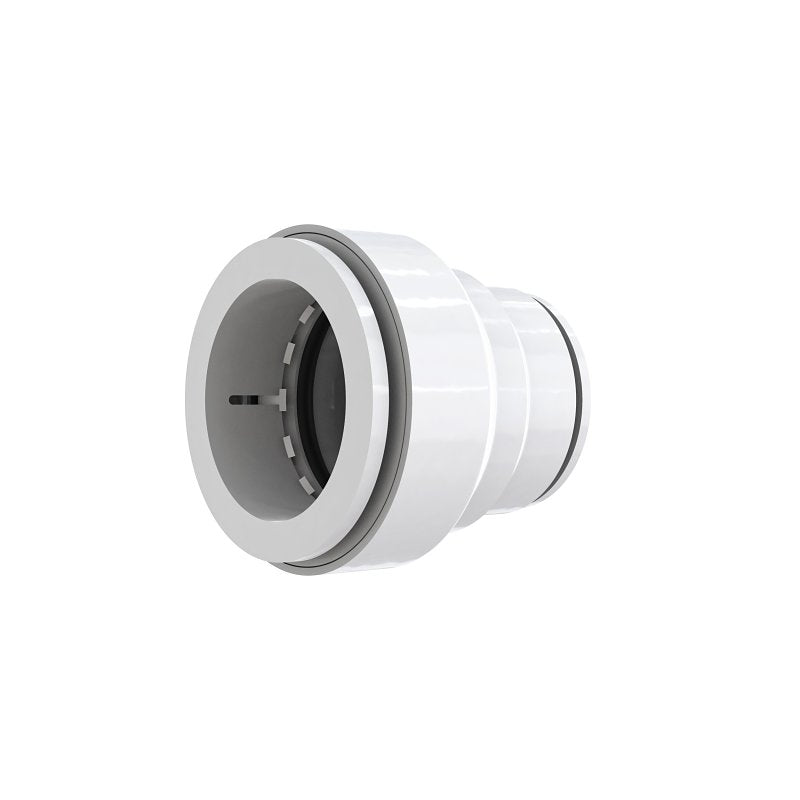 Insta-Plumb 96IPK Trap Pipe Adapter, 1-1/4 in, Push-To-Connect, Plastic, White