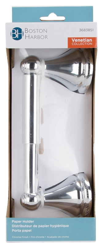 Boston Harbor L5056-26-10-3L Paper Holder, Plastic/Zinc, Chrome, Wall