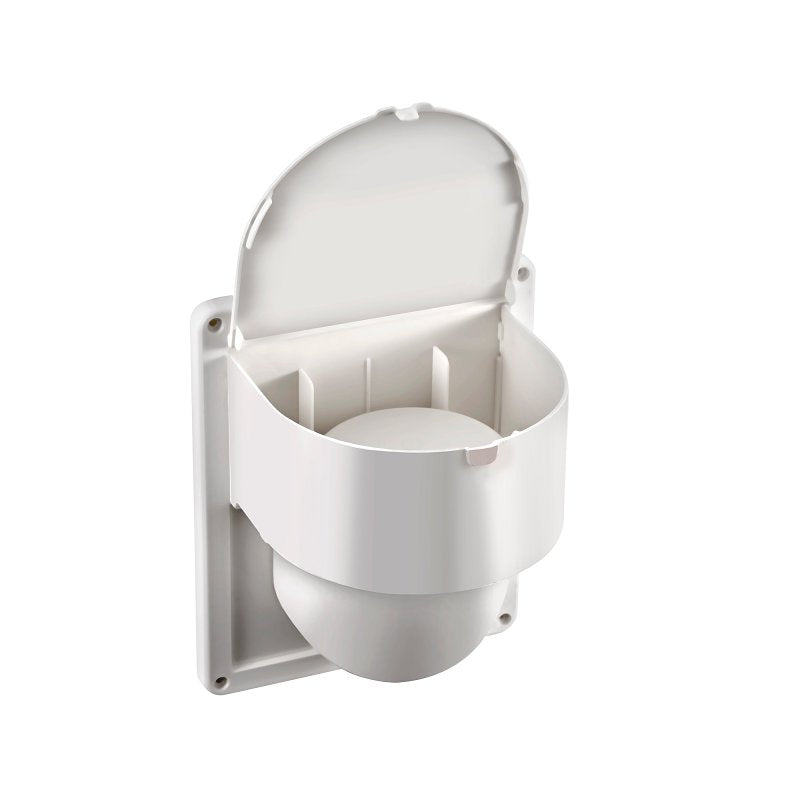 Lambro 289W Wall Exhaust Dryer Vent, ABS, White, For: Bathroom Fans and Cloth Dryers