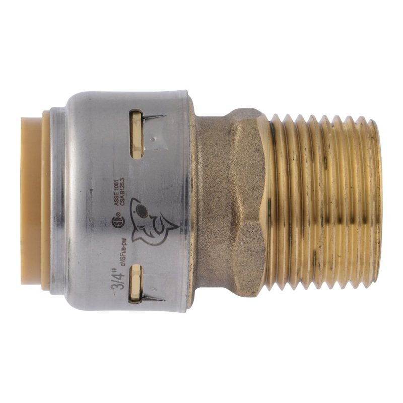 SharkBite Max Series UR134A Pipe Coupling, 3/4 in, Brass, 250 psi Pressure