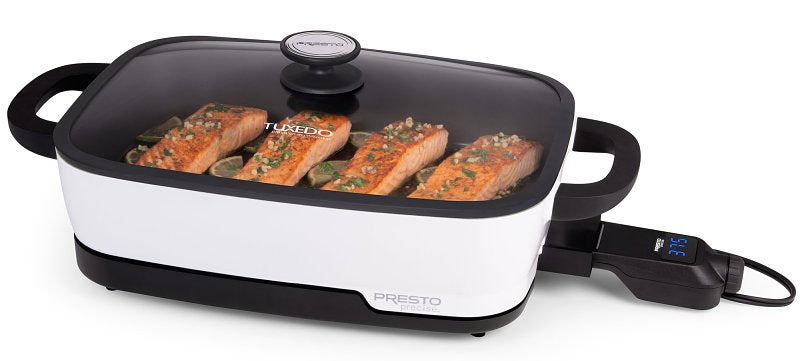 Presto Tuxedo 06854 Skillet Multi-Cooker, 16 in W Cooking Surface, 1500 W, White, Digital Control, Pack of 2