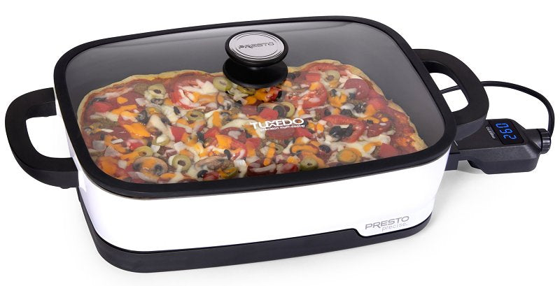 Presto Tuxedo 06854 Skillet Multi-Cooker, 16 in W Cooking Surface, 1500 W, White, Digital Control, Pack of 2