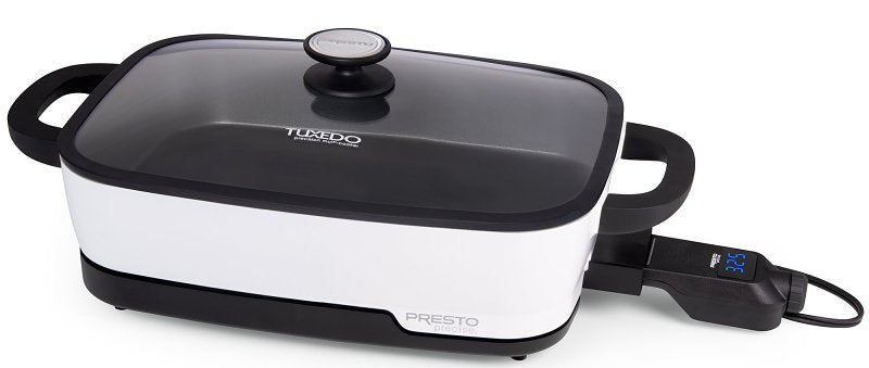 Presto Tuxedo 06854 Skillet Multi-Cooker, 16 in W Cooking Surface, 1500 W, White, Digital Control, Pack of 2