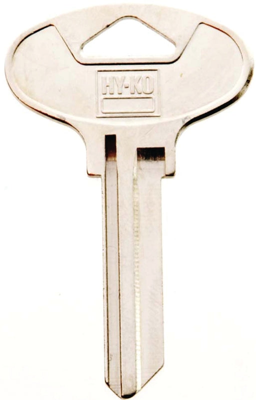 Hy-Ko 11010KW5 Key Blank, Brass, Nickel, For: Kwikset Cabinet, House Locks and Padlocks, KW5 Key Number, Pack of 10