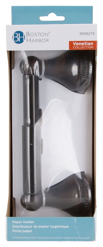 Boston Harbor L5056-50-10-3L Paper Holder, Polypropylene/Zinc, Oil-Rubbed Bronze, Wall