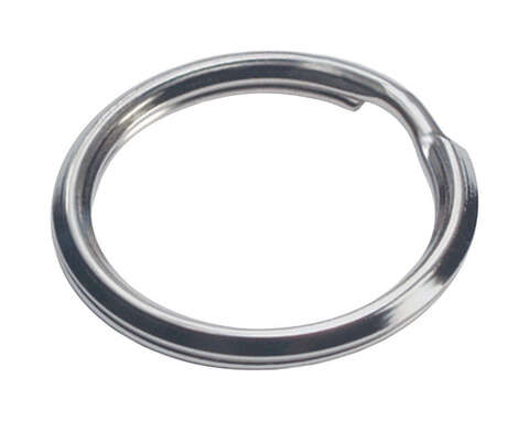 HILLMAN 1-1/2 in. D Tempered Steel Silver Split Rings/Cable Rings Key Ring, Pack of 50