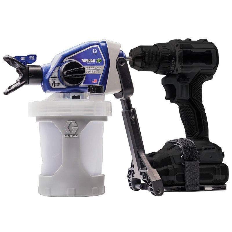 Graco TrueCoat 360 Series 26D360 Drill Sprayer, 0.015 in Tip, 2000 psi, Piston Pump