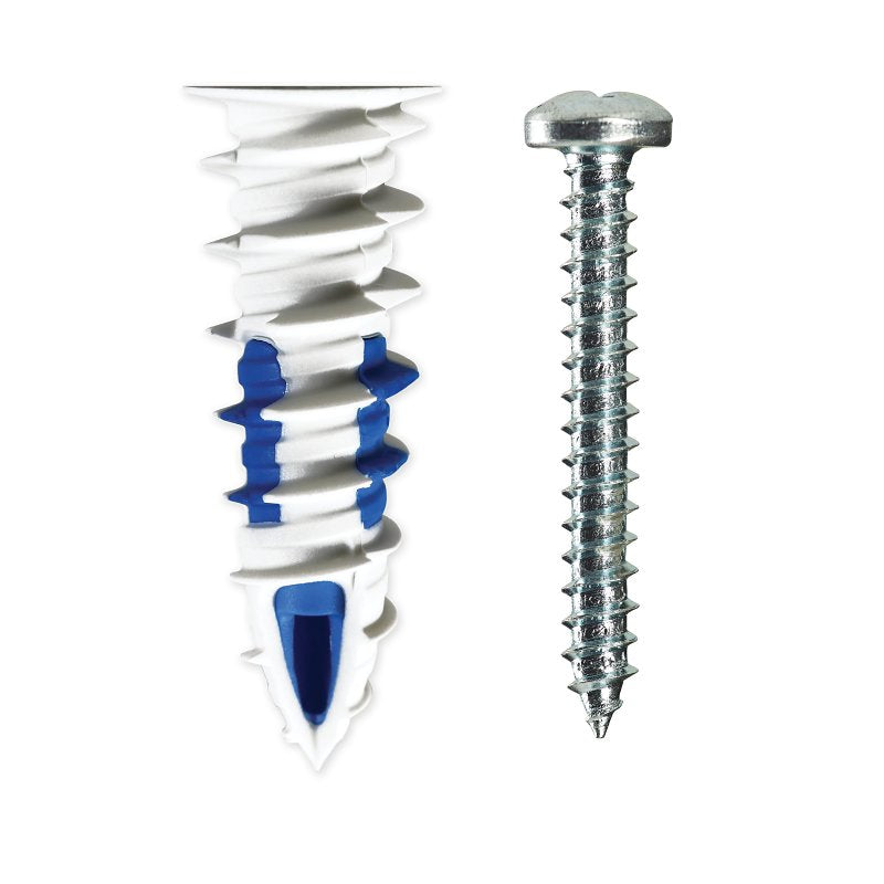 Cobra Anchors WallDriller PLUS 072PS Drywall Anchor, 1.72 in L, Acetyl/Nylon