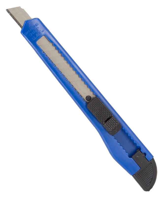 Vulcan JL54319 Utility Knife, 3-7/8 in L Blade, 5/8 in W Blade, Blue/Black Handle, Pack of 20