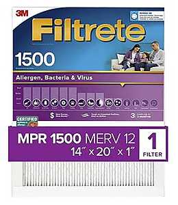 Filtrete 2005DC-6 Air Filter, Electrostatic, Pleated, Ultra Allergen Reduction, 1 in Thick, 20 in L, 14 in W, 11 MERV, Pack of 4