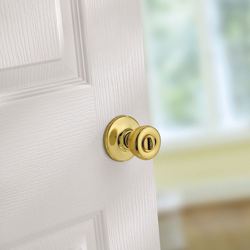 Kwikset 300T 3 6AL RCS V1 Privacy Lockset, Bell, Tylo Design, Polished Brass, Zinc, Gold, Reversible Hand