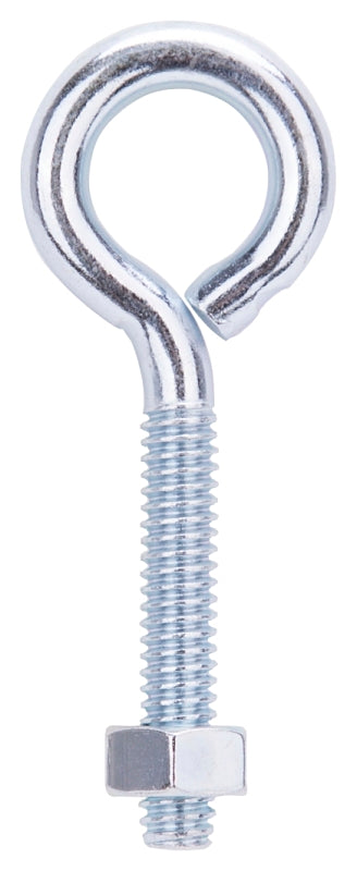 ProSource LR270 Eye Bolt, 6 mm Thread, Machine Thread, 1-3/8 in L Thread, 31/32 in Dia Eye, 130 lb Working Load, Steel, Pack of 20
