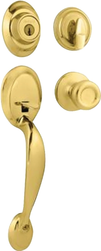 Kwikset 687 DAXT 3 SMT CP Combination Lockset, Tylo Knob Handle, Dakota Design, Brass, Knob, Lever Interior Handle