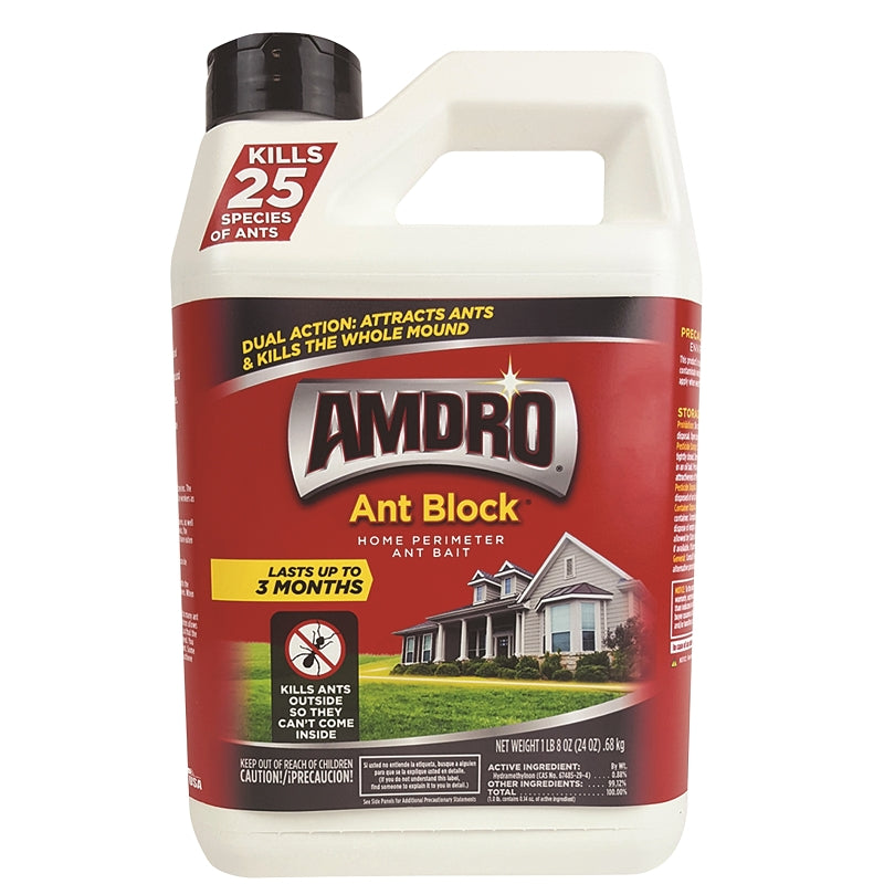 Amdro 100550427 Ant Killer, Granular, Characteristic Vegetable Oil, 24 oz Bottle