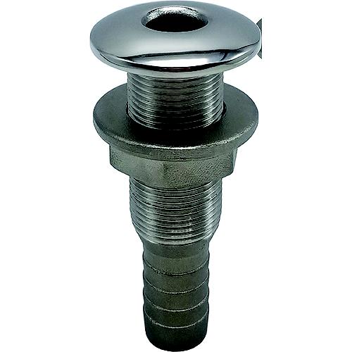 Thru Hull 2″ SS w/Hose End