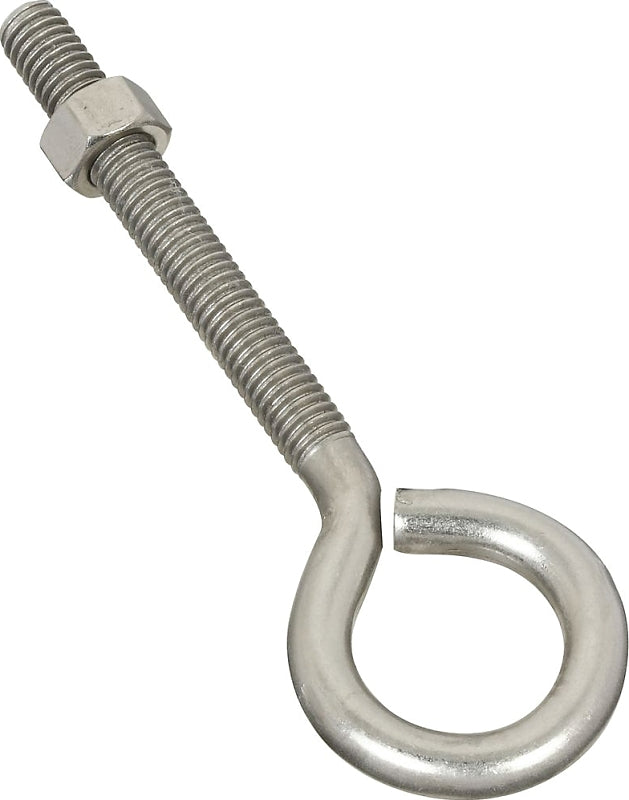 National Hardware N221-655 Eye Bolt, 3/8-16 Thread, Coarse Thread, 3 in L Thread, 1 in ID Dia Eye, 3.35 in L Shank