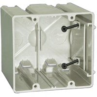 Sliderbox SB-2 Electrical Box, 2-Gang, 4-Outlet, 2-Knockout, 1/2 in Knockout, Polycarbonate, Beige/Tan