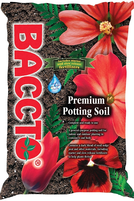 Baccto 1227P Potting Soil, Granular, Dark Brown/Light Brown, 8 qt Bag