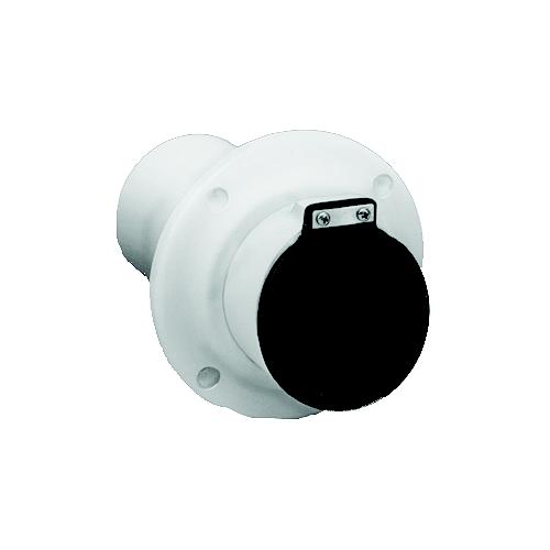 2" Exhaust Thru-Hull, White w/Flapper