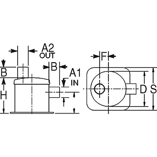 Centek 1500232 Vernalift Side In/Top Out Muffler