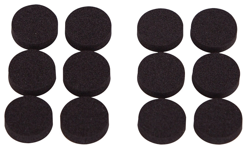ProSource FE-50720-PS Furniture Pad, SBR, Black, 3/4 in Dia, 7/32 in Thick, Round