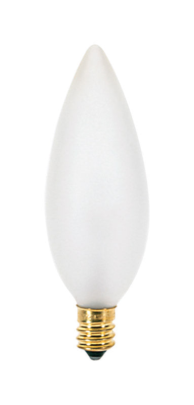 Satco 25 W BA9.5 Chandelier Incandescent Bulb E12 (Candelabra) Soft White 1 pk, Pack of 25