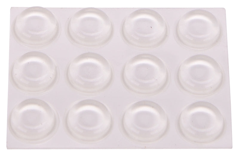 ProSource FE-50762A-PS Furniture Bumper Pad, 1/2 in, Dome, Polyurethane