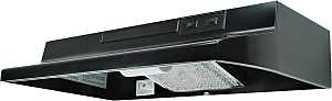 Air King AV1306 Range Hood, 180 cfm, 2 Fan, 30 in W, 12 in D, 6 in H, Steel, Black