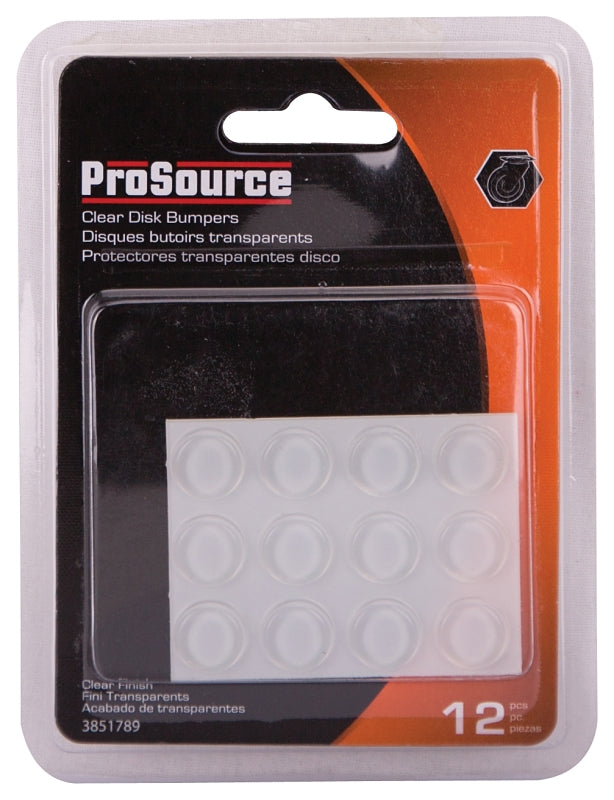 ProSource FE-50762B-PS Furniture Bumper Pad, 1/2 in, Disk, PU